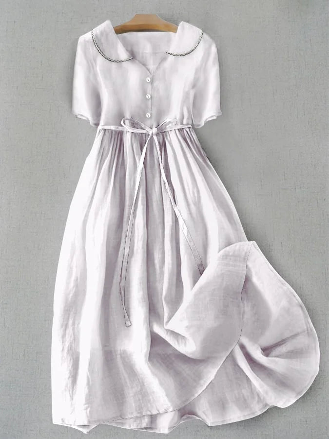 Britt - Simple Cotton Linen Dress